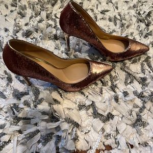 Jewel Badgley Mischka Sequin Pump Rose Gold